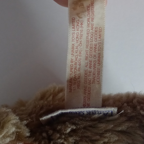 Anne Geddes Baby Bear Plush Doll Vintage - Picture 7 of 9